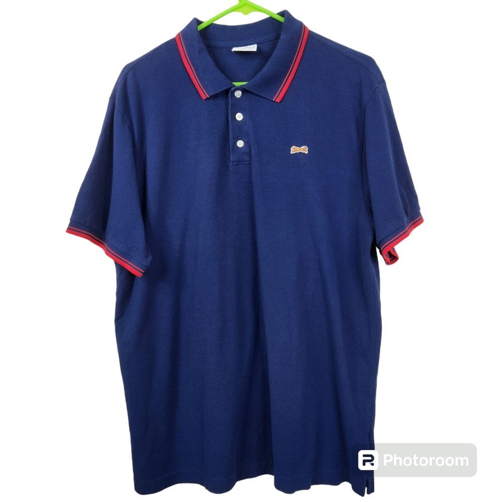 Le Tigre Mens Short Sleeve Casual Minimalist Preppy Polo Shirt Large